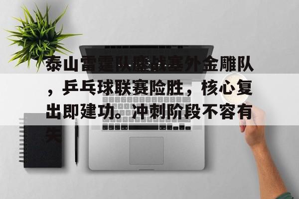 kaiyun sports-关于泰山雷霆队鏖战塞外金雕队，乒乓球联赛险胜，核心复出即建功。冲刺阶段不容有失的信息